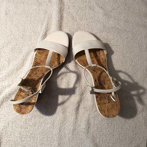 White Patent Bandolino Sandals Size 9